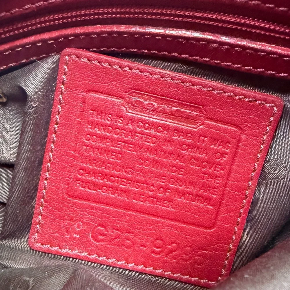Vintage Y2K Coach Legacy West Demi Shoulder Bag 9295 Red Glovetanned Leather